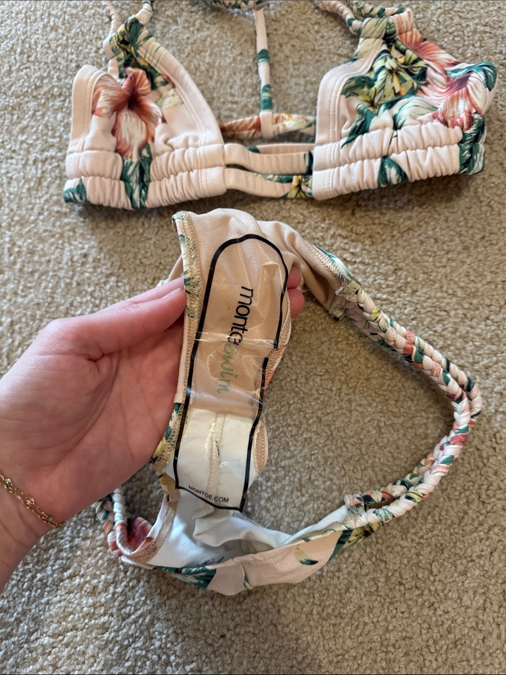 Montce Swim Floral Bikini with Braided Straps - Picture 2 of 3